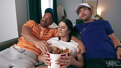 Big booty latina fucked into her mouth