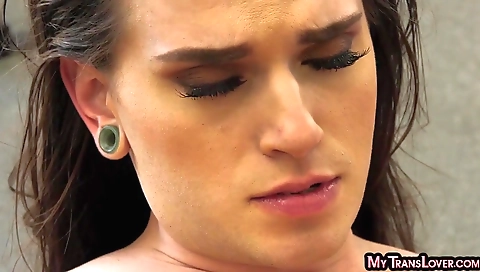 Big boobed black chick gets cum in her mouth